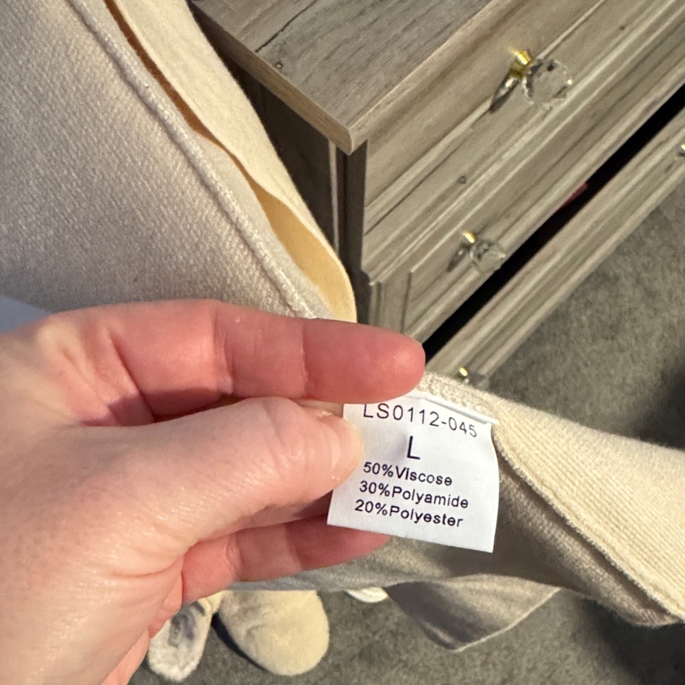 Lillusory Cream Open Front Cardigan - Picture 3 of 3